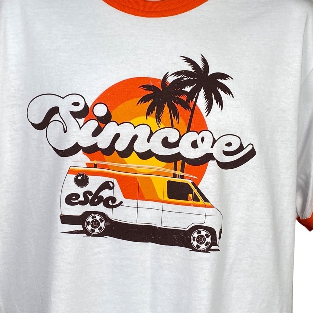 El Segundo Brewing Co Simcoe IPA T Shirt Mens Size L Ringer Style Short Sleeve - Picture 2 of 6